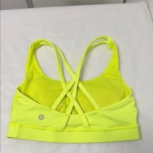 lululemon athletica Neon Yellow Crisscross Back Sports Bra